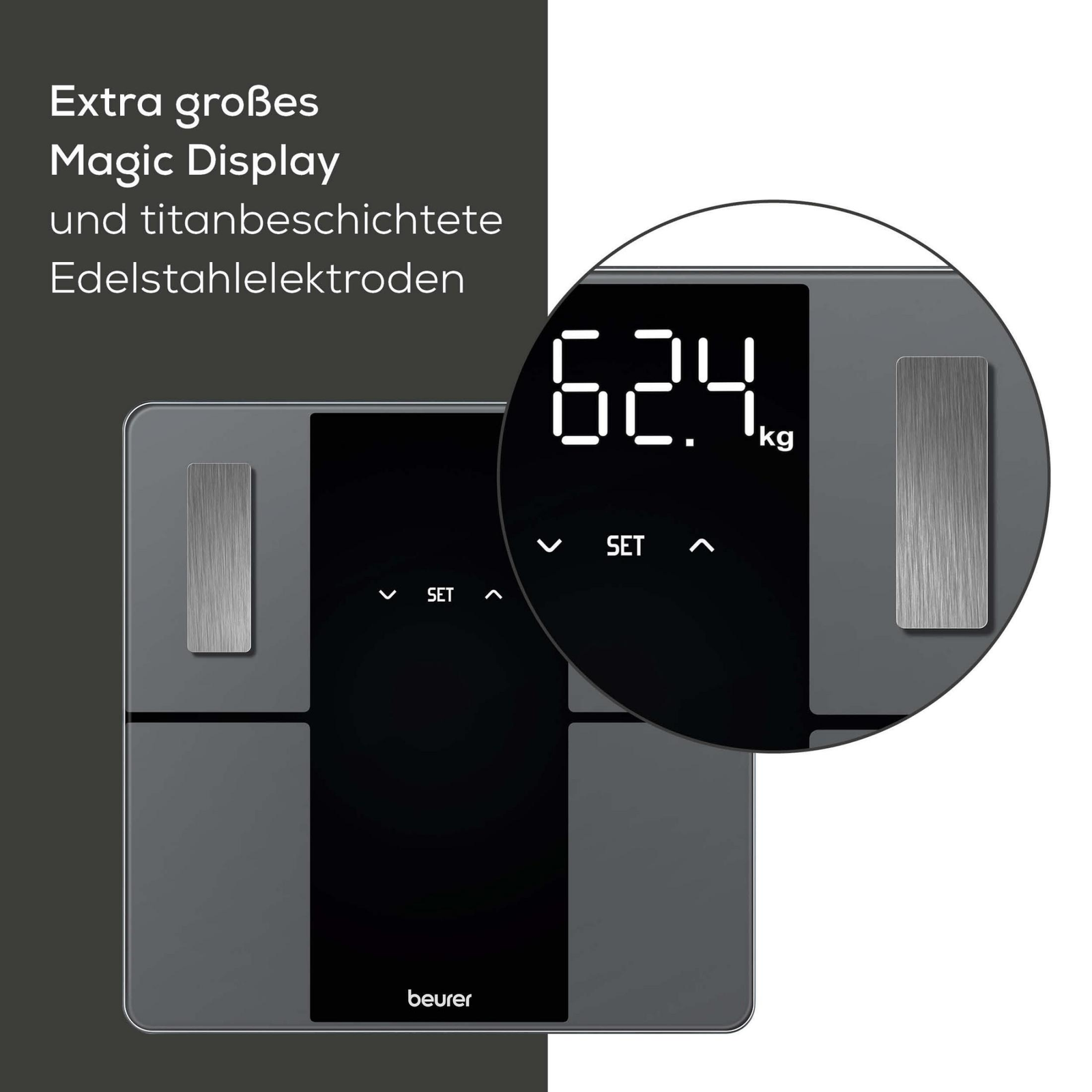 Beurer BF 500 Bluetooth-Diagnosewaage aus Glas