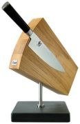 Kai Magnet-Messerblock drehbar Eichenholz mit Schiefer
