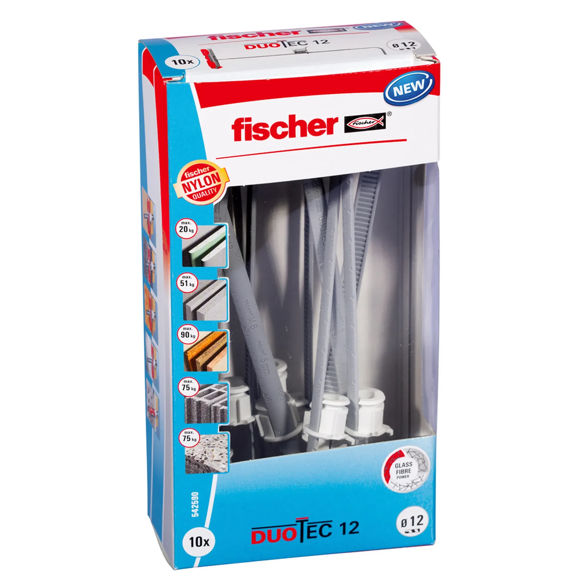 fischer Duotec Nylon-Kippdübel Ø 12 x 60 mm 10 Stück