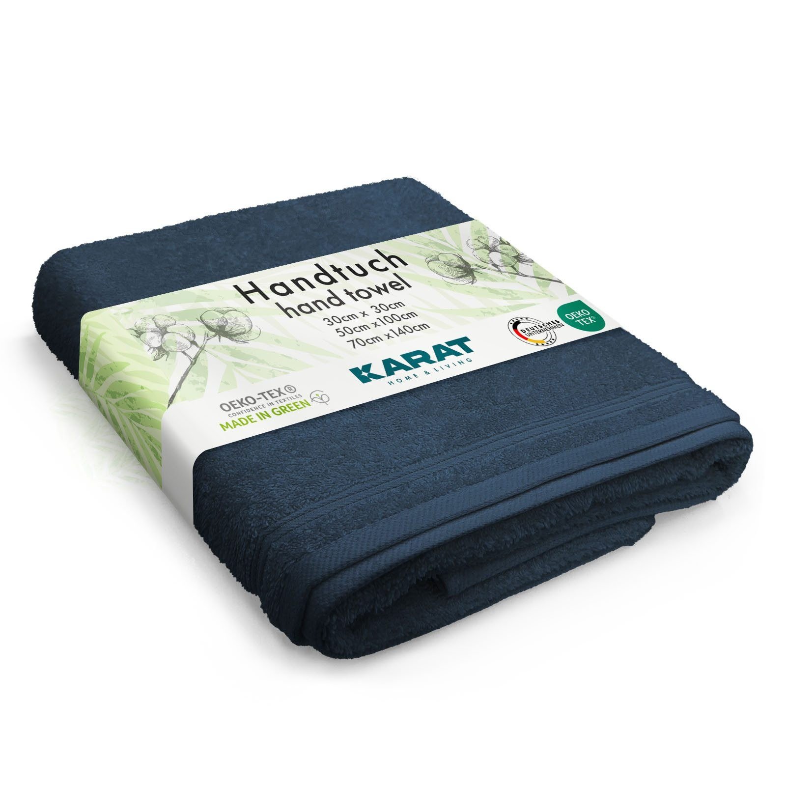 Karat Bay Duschtuch Türkis 70 x 139 cm Baumwolle