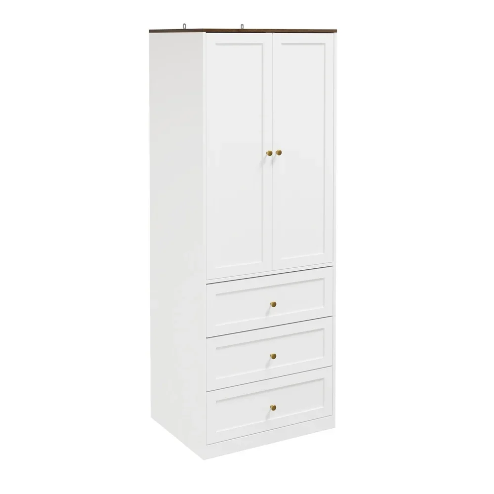 SoBuy KSB04-W Kleiderschrank schmal 70 cm | KaufWeltMarkt