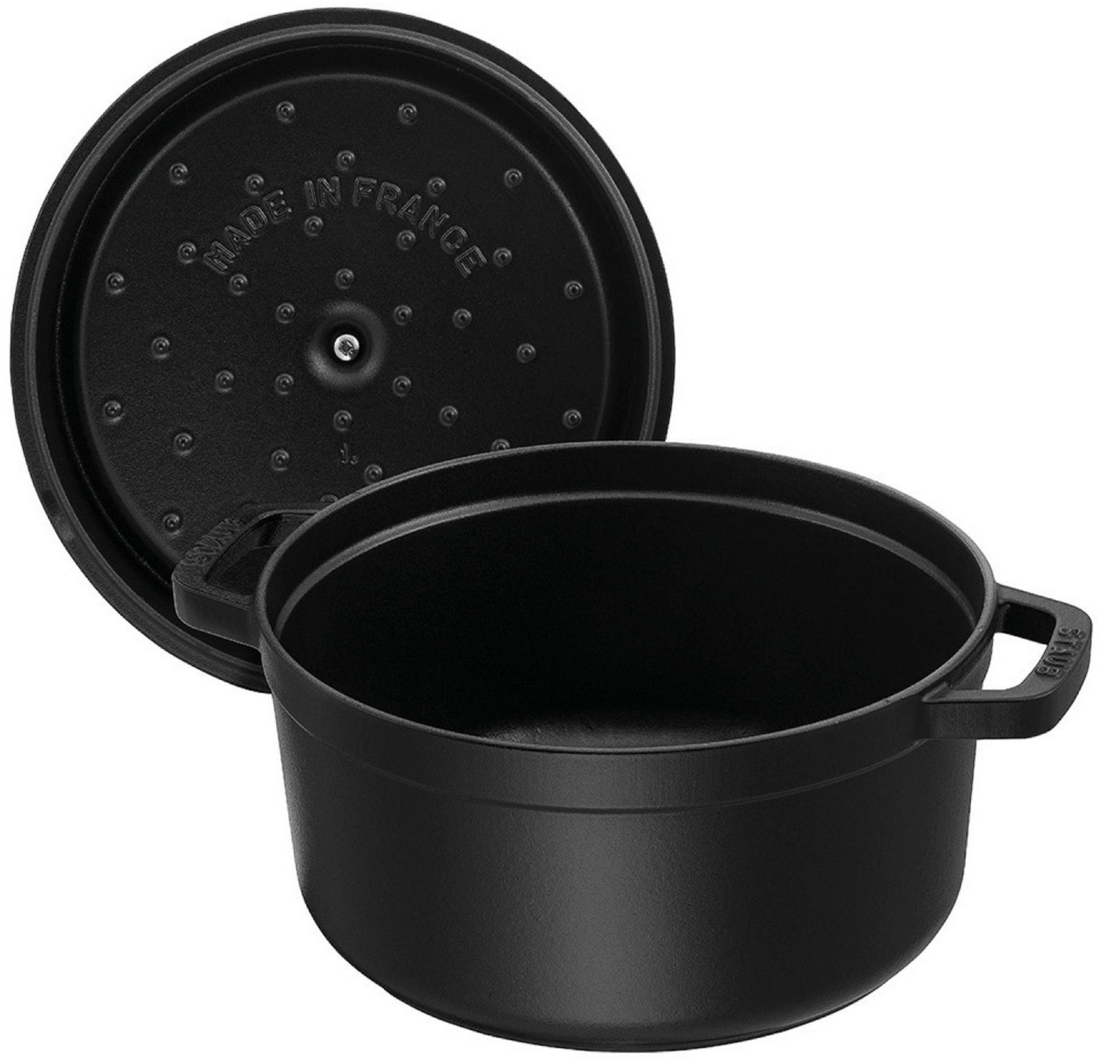 Staub La Cocotte rund 26 cm Gusseisen-Bräter 5,2 l Schwarz