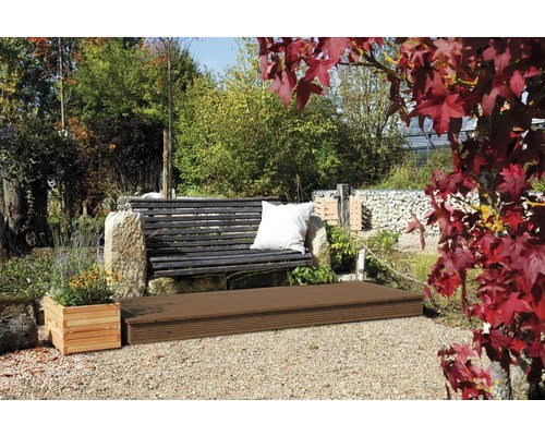 Konsta Holz-Terrassendiele Kiefer KDI dunkelbraun 3000 x 145 x 28 mm