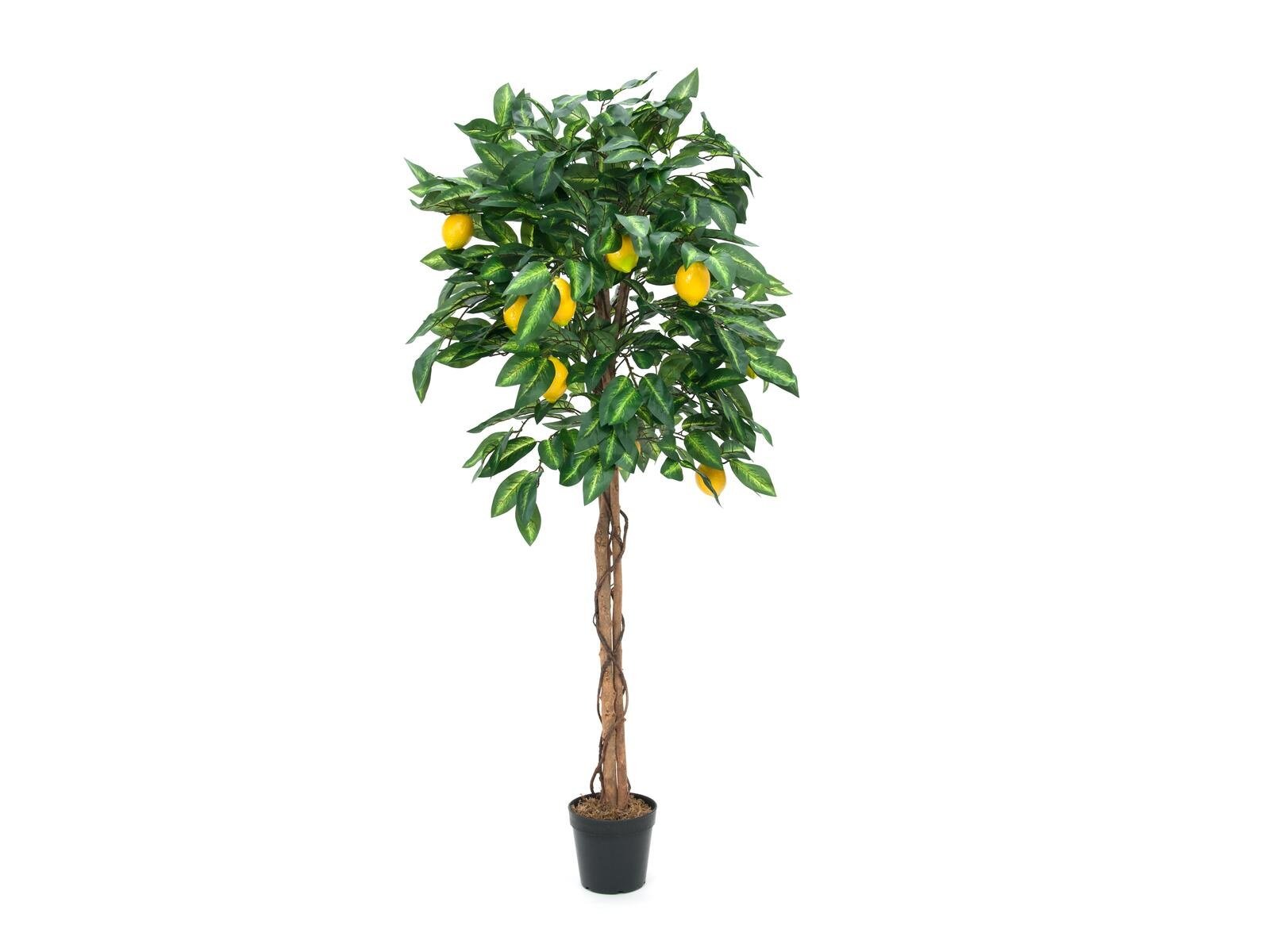 Europalms Zitronenbaum Kunstpflanze 180 cm mit Früchten