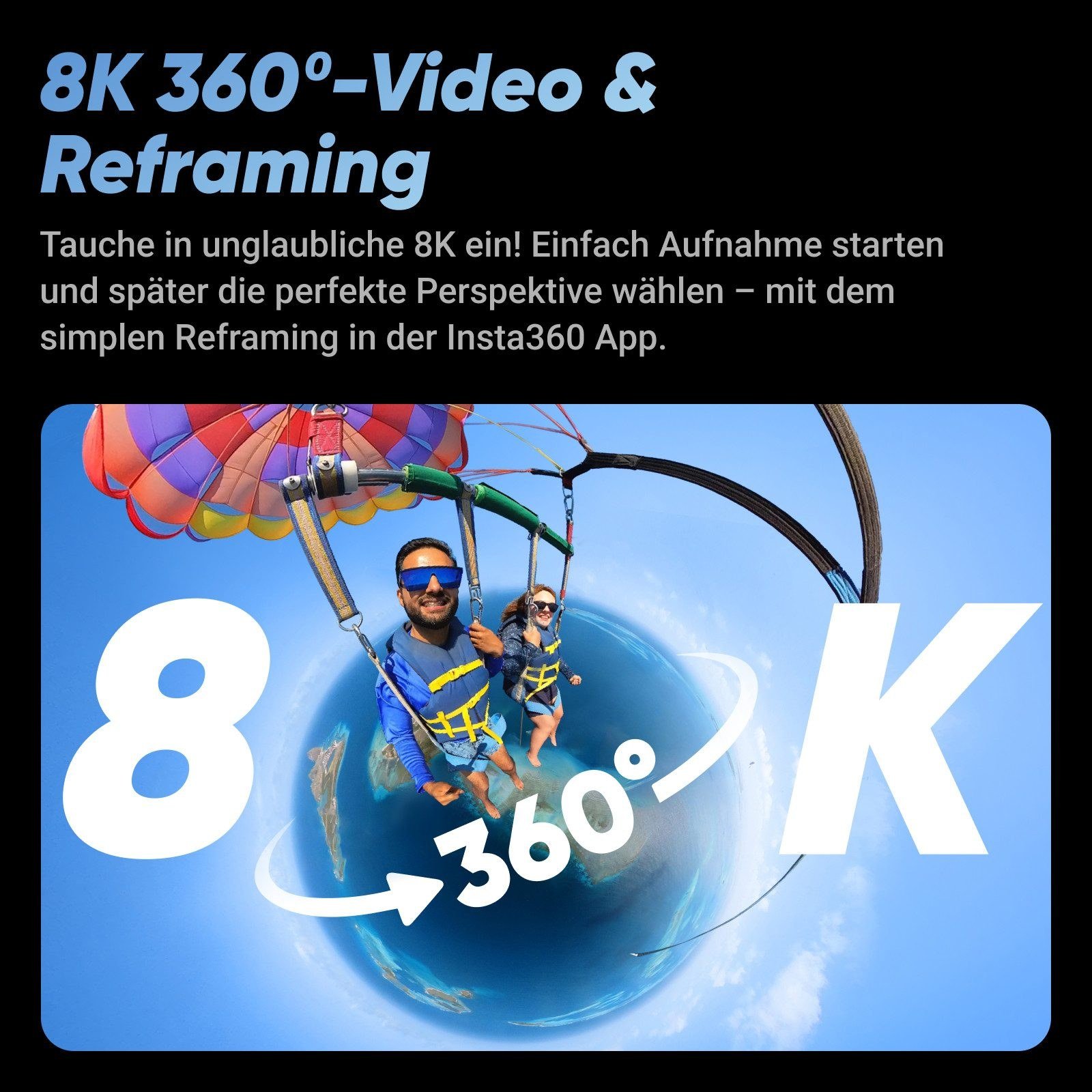 Insta360 X4 360-Grad-Action-Cam 8K wasserdicht
