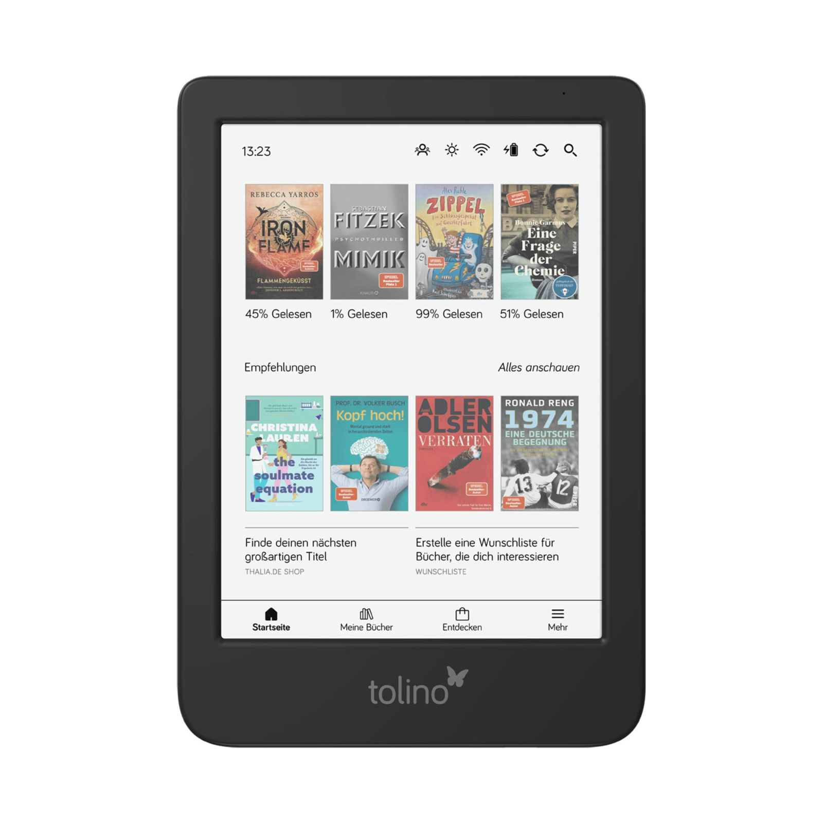 Tolino Shine Color E-Reader 6 Zoll mit Farbdisplay 16 GB