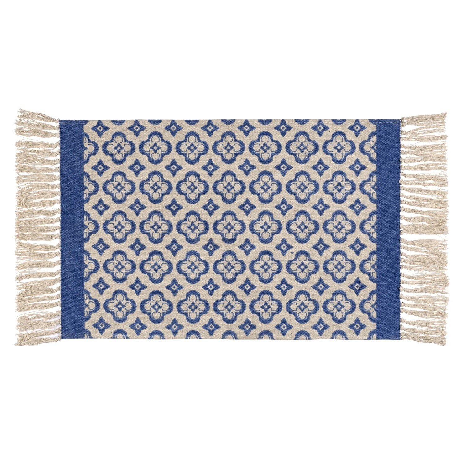 Wenko Presa Badteppich Blau 50 x 80 cm mit Orient-Muster