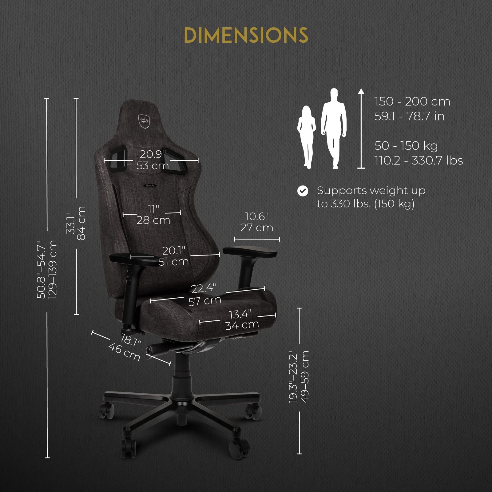 Noblechairs Epic Gaming-Stuhl mit Kissen