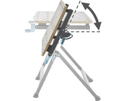 Wolfcraft Master 650 Ergo Klappbare Werkbank mit Schraubstock (6870000)