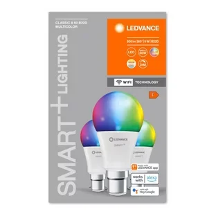 Ledvance SMART+ WiFi LED Lampe B22d 9 W RGBW 2700-6500 K 3er-Pack