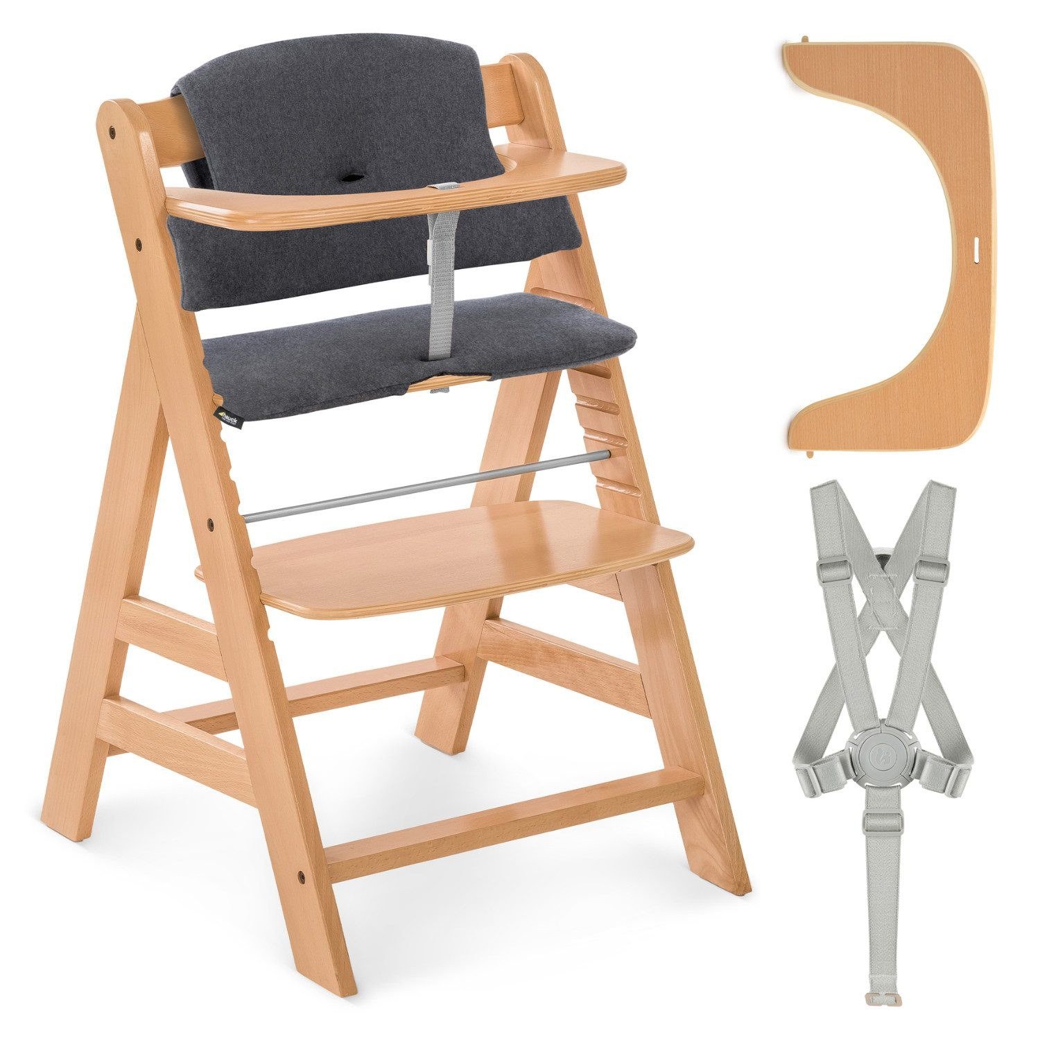 Hauck Alpha+ Holzhochstuhl mit 5-Punkt-Gurt