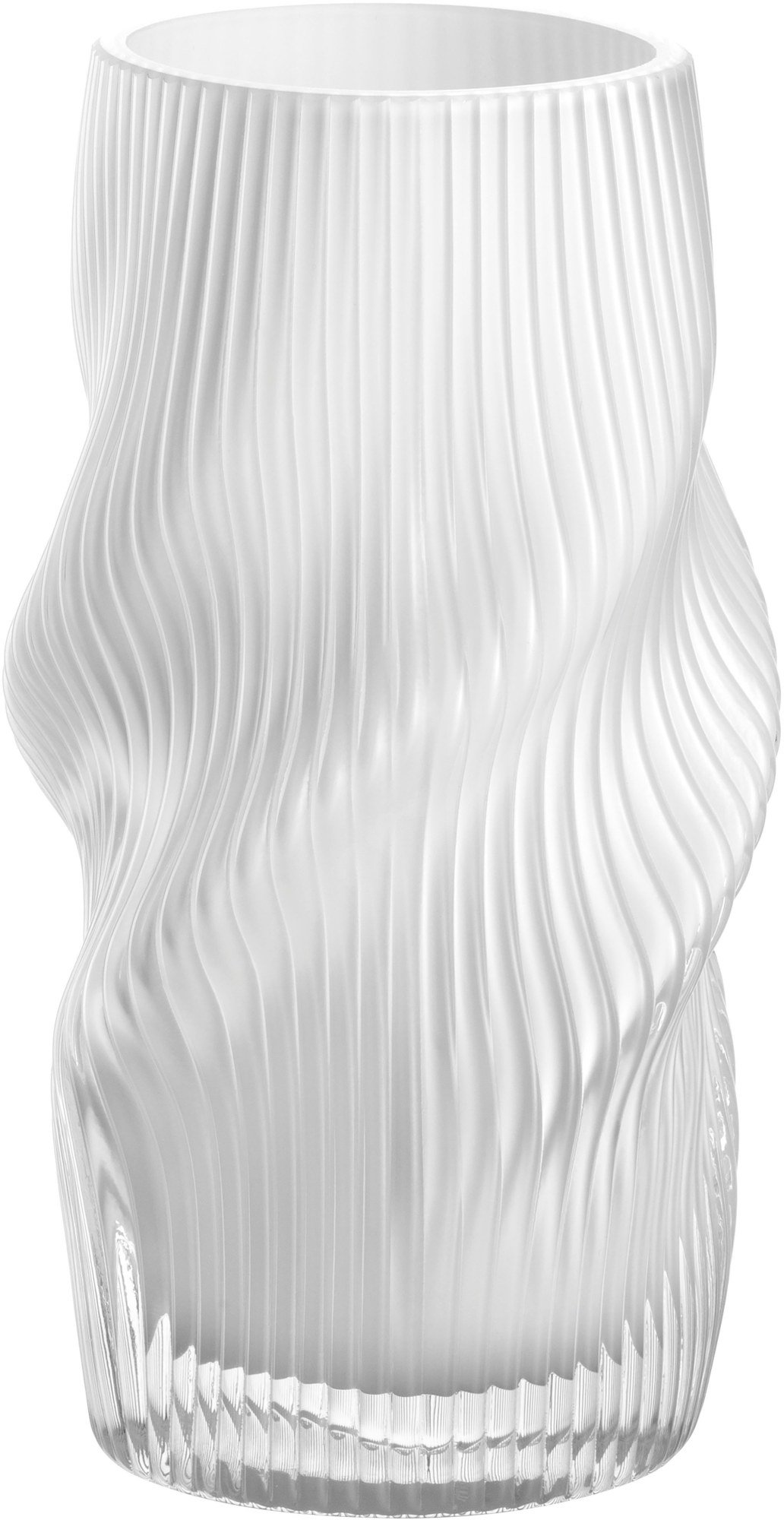 Leonardo Verdi Dekovase Glas Weiß handgefertigt 19,4 cm