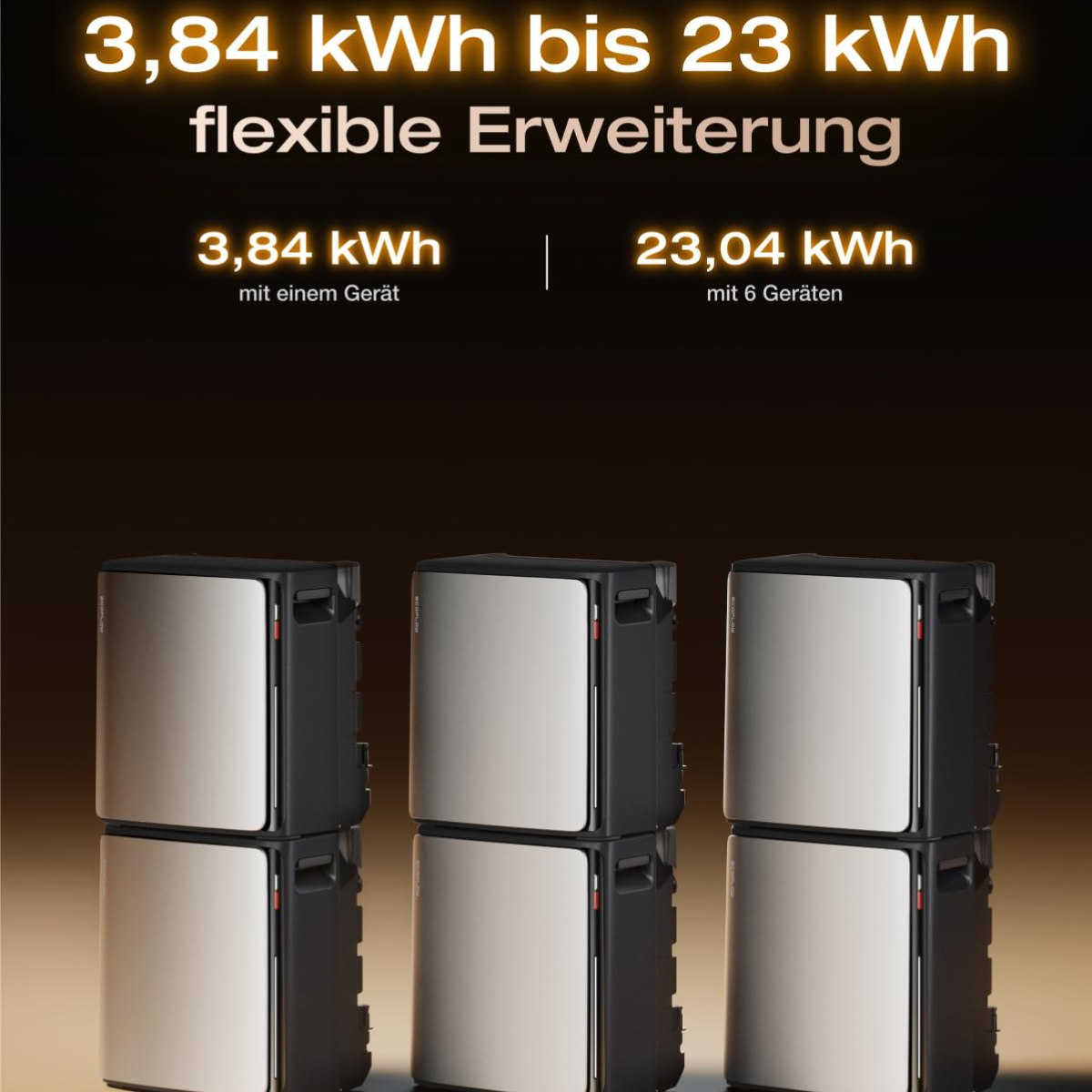 EcoFlow STREAM Ultra X Balkonkraftwerk-Set mit 2 x 450 W Solarmodulen
