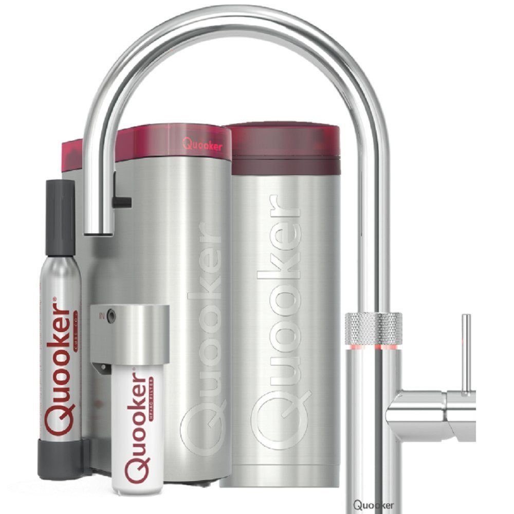 Quooker Flex Combi+ & Cube Kochendwasserhahn mit Zugauslauf