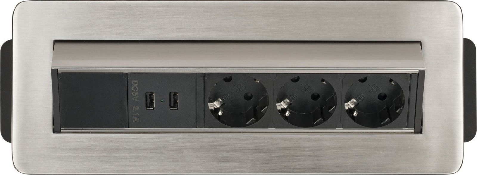 Brennenstuhl Indesk Power USB-Charger Tischsteckdosenleiste 3-fach mit 2 USB