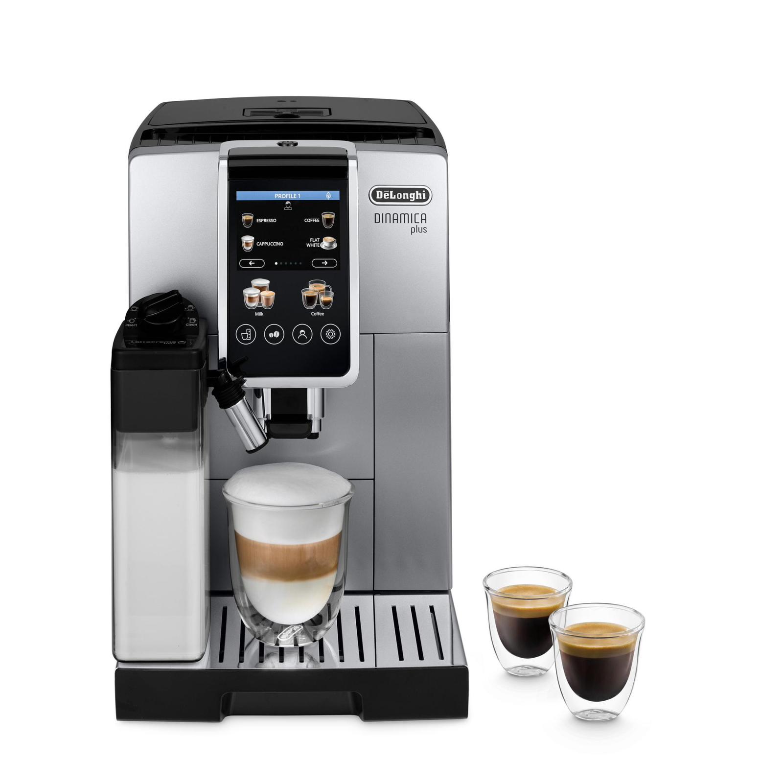 De'Longhi Dinamica Plus ECAM380.85.SB Kaffeevollautomat mit Touchscreen