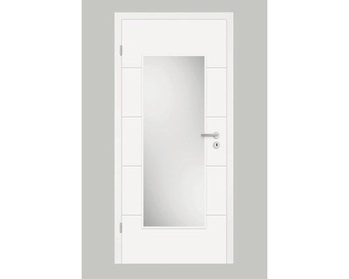 Pertura Perla 05 Zimmertür weiß lackiert 98,5 x 198,5 cm links mit Lichtausschnitt