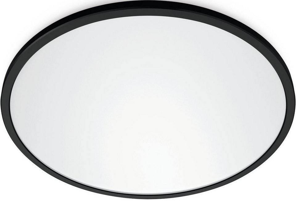 WiZ Super Slim LED Deckenleuchte schwarz Ø 43 cm 2450 lm Bluetooth