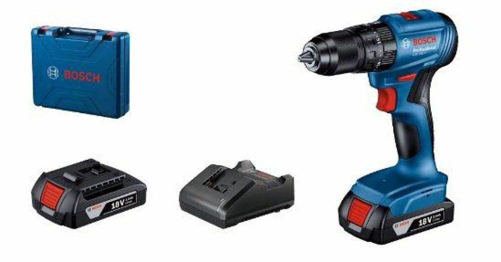 Bosch GSB 185-LI Akku-Schlagbohrschrauber 18 V mit 2 Akkus (06019K3100)