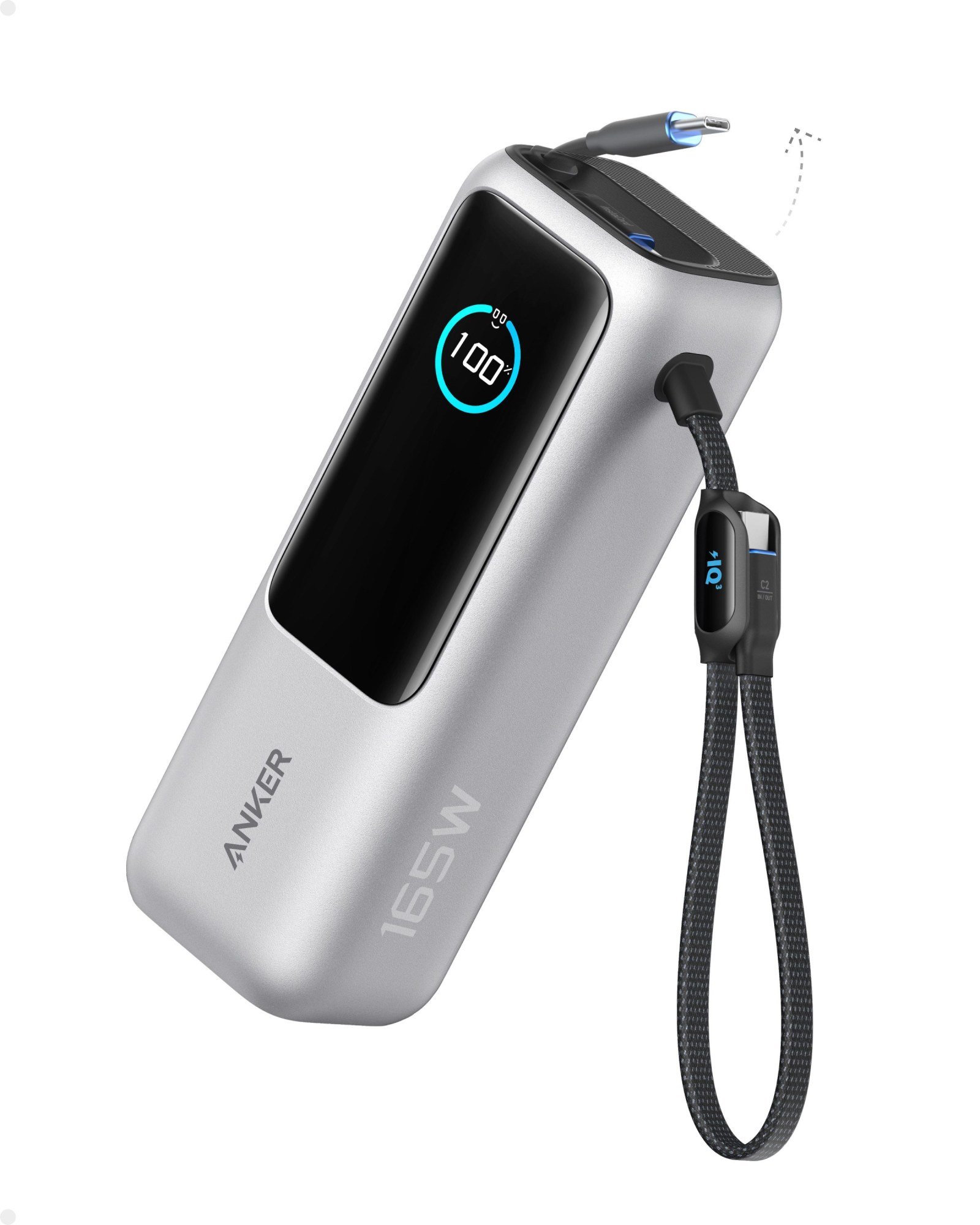 Anker Powerbank 25K 165W 25.000 mAh mit integriertem Kabel