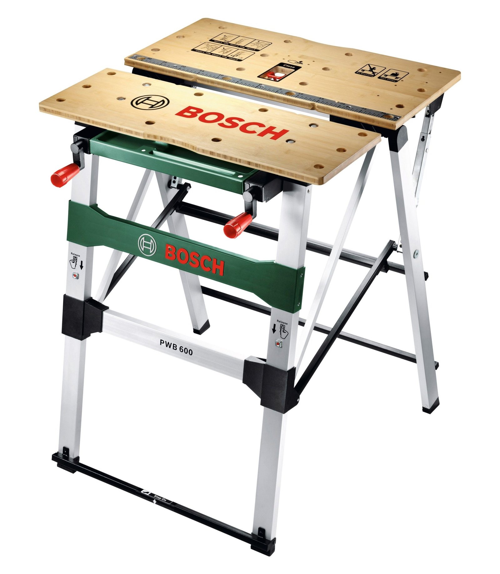 Bosch PWB 600 Klappbare Werkbank mit Spannfunktion (0603B05200)