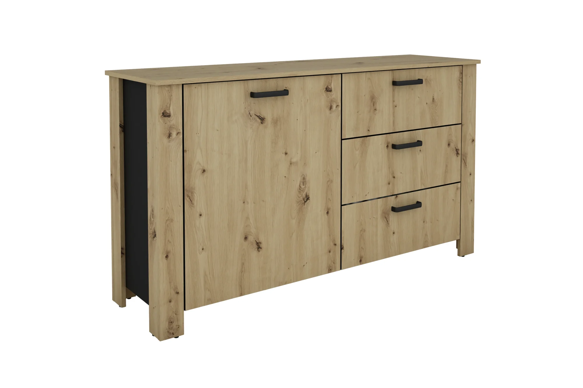 byLIVING Faro Sideboard 140 cm mit 1 Tür und 3 Schubladen