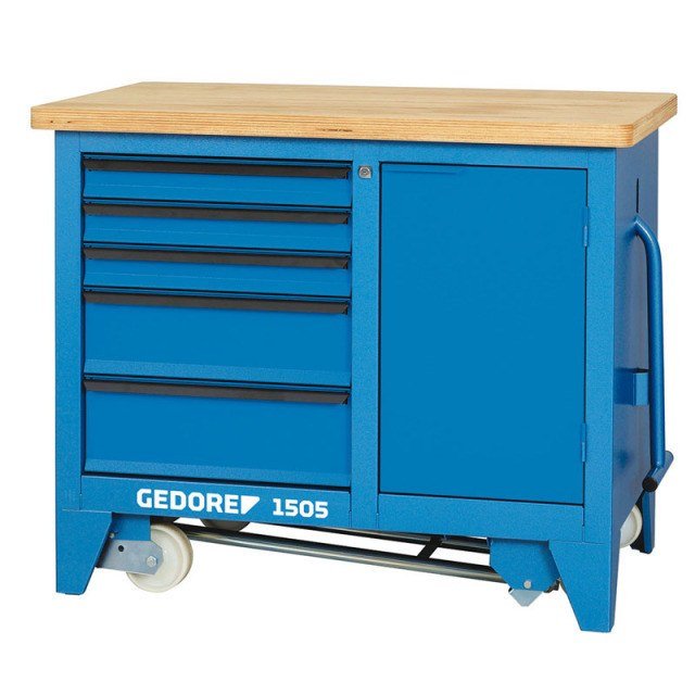 Gedore 1505 Rollwerkbank mit 5 Schubladen