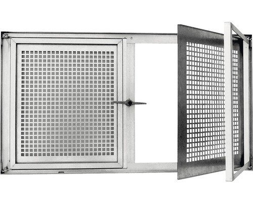 Wolfa Stahlkellerfenster Typ SD2 ESG 80 x 40 cm zweiflügelig