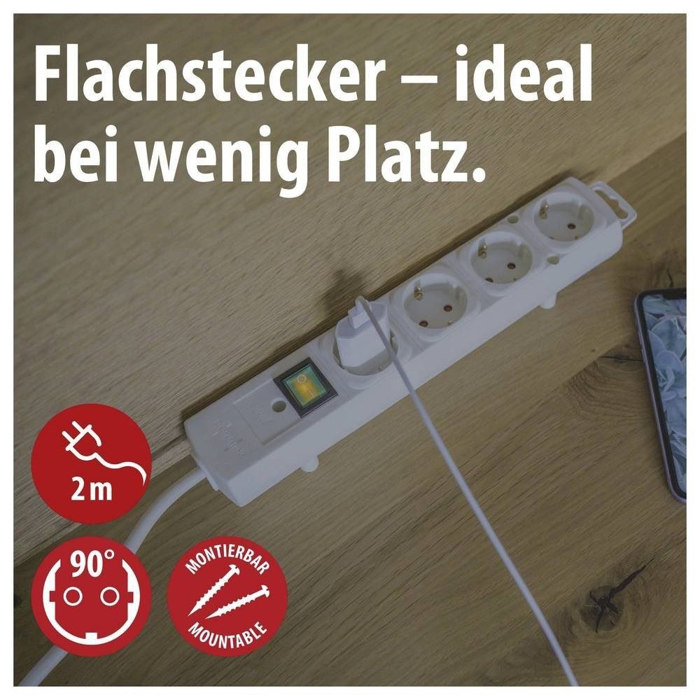 Brennenstuhl Comfort-Line Plus Steckdosenleiste 4-fach 2 m (1153120100)
