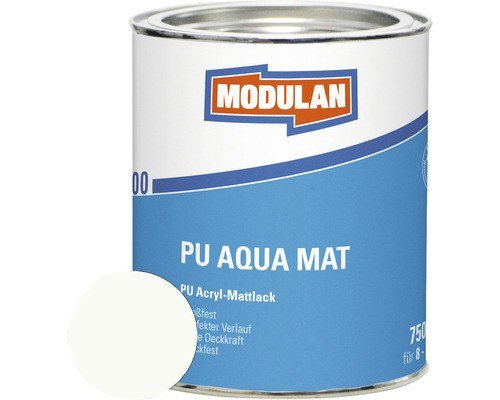 Modulan 6200 PU Lack Aqua matt RAL 9016 Verkehrsweiß 750 ml