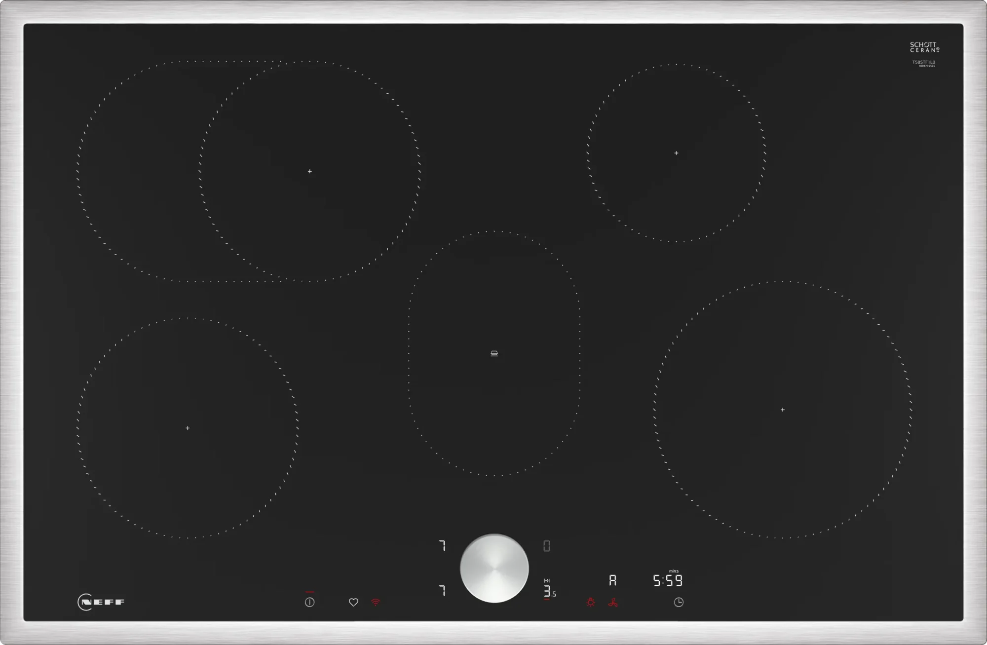Neff N 90 T58STF1L0 Induktionskochfeld 80 cm mit TwistPad
