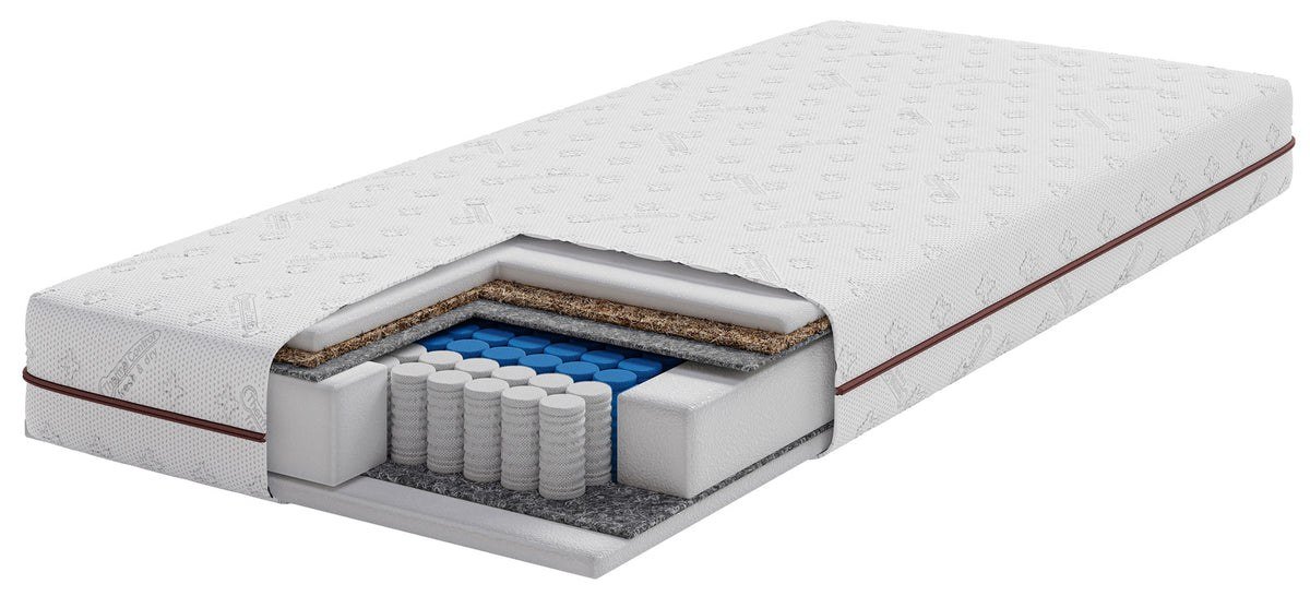 Selsey Somcoco Taschenfederkernmatratze 90 x 200 cm mit Kokos und PUR-Schaum, beidseitig verwendbar
