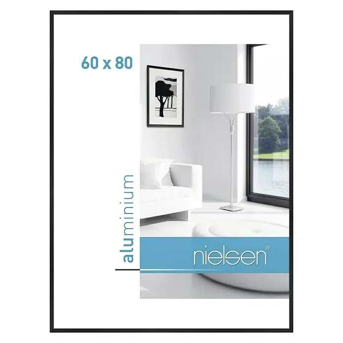 Nielsen C2 Alu-Bilderrahmen 60 × 80 cm Schwarz matt