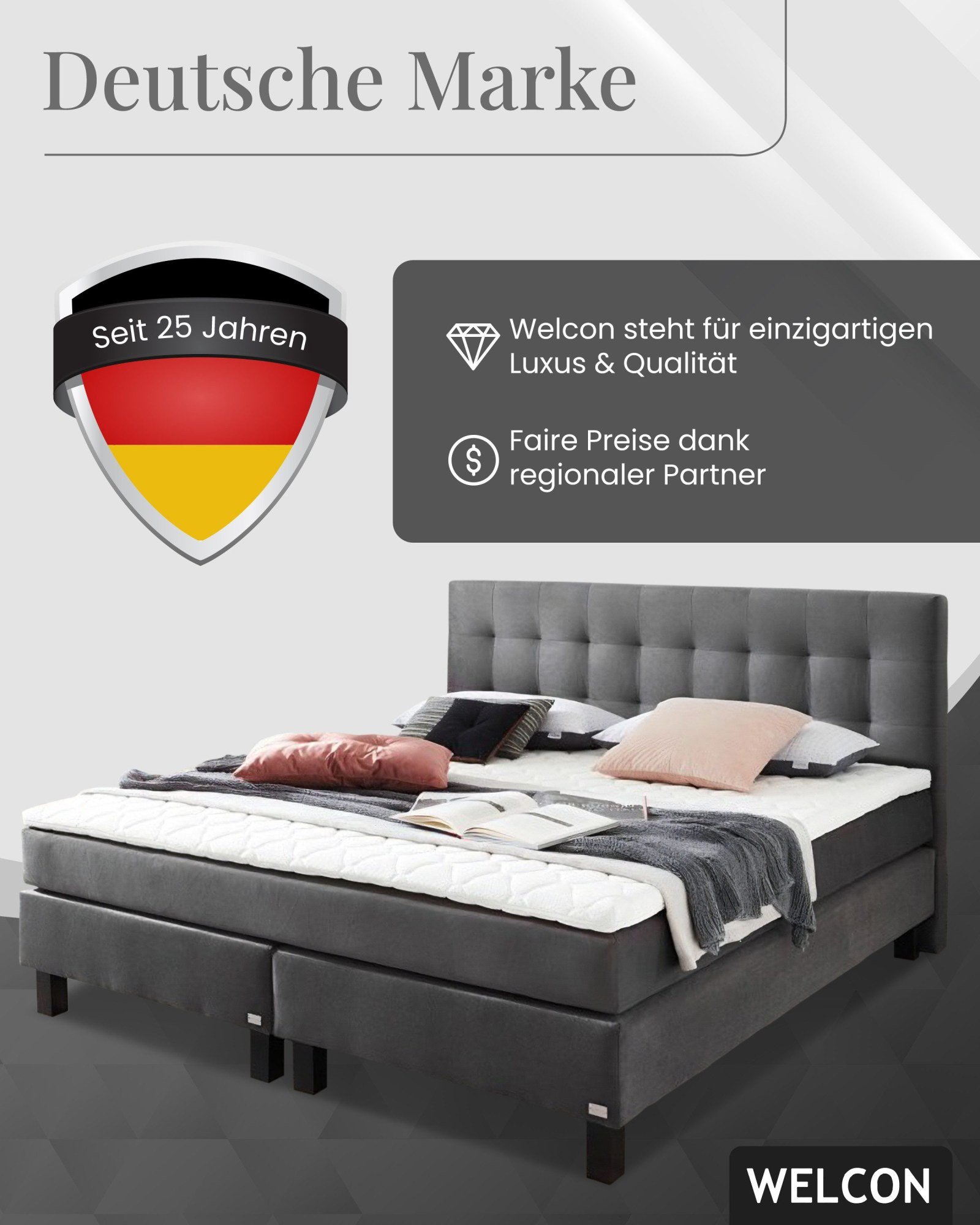 Welcon Rockstar Limited Edition II Boxspringbett 180 × 200 cm