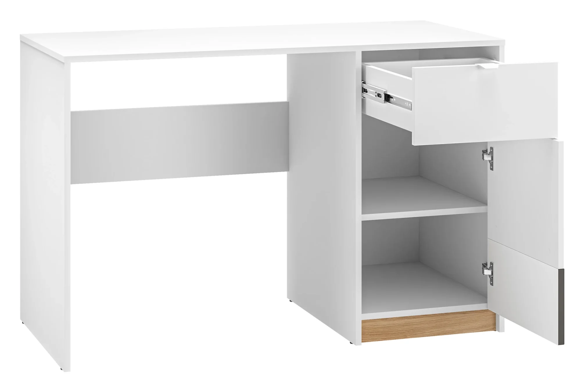 Selsey Torino Jugendschreibtisch 120 cm mit Tür und Schublade, Honey Castello Eiche