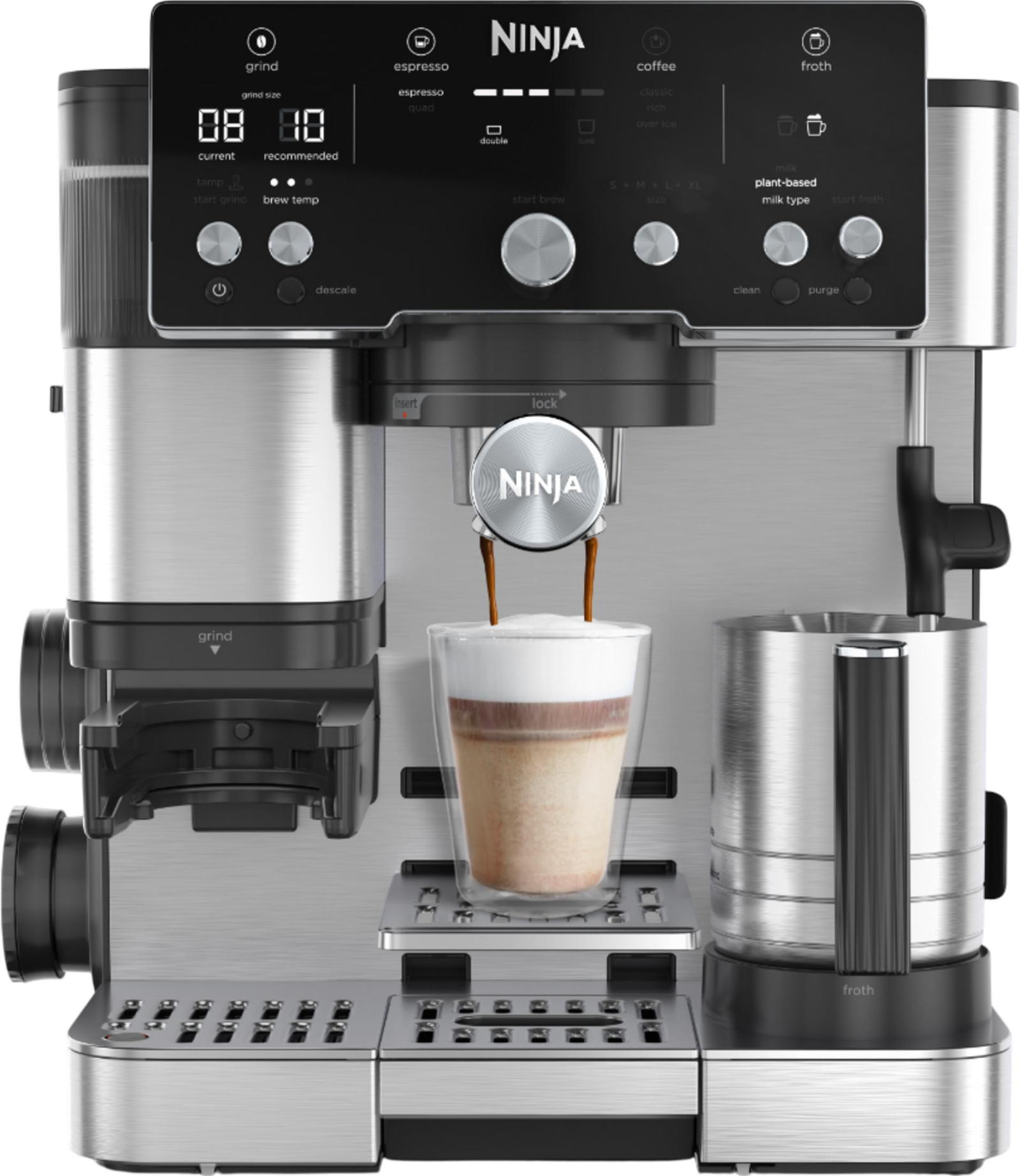 Ninja Luxe Café Essential ES501EU Siebträgermaschine mit Mahlwerk
