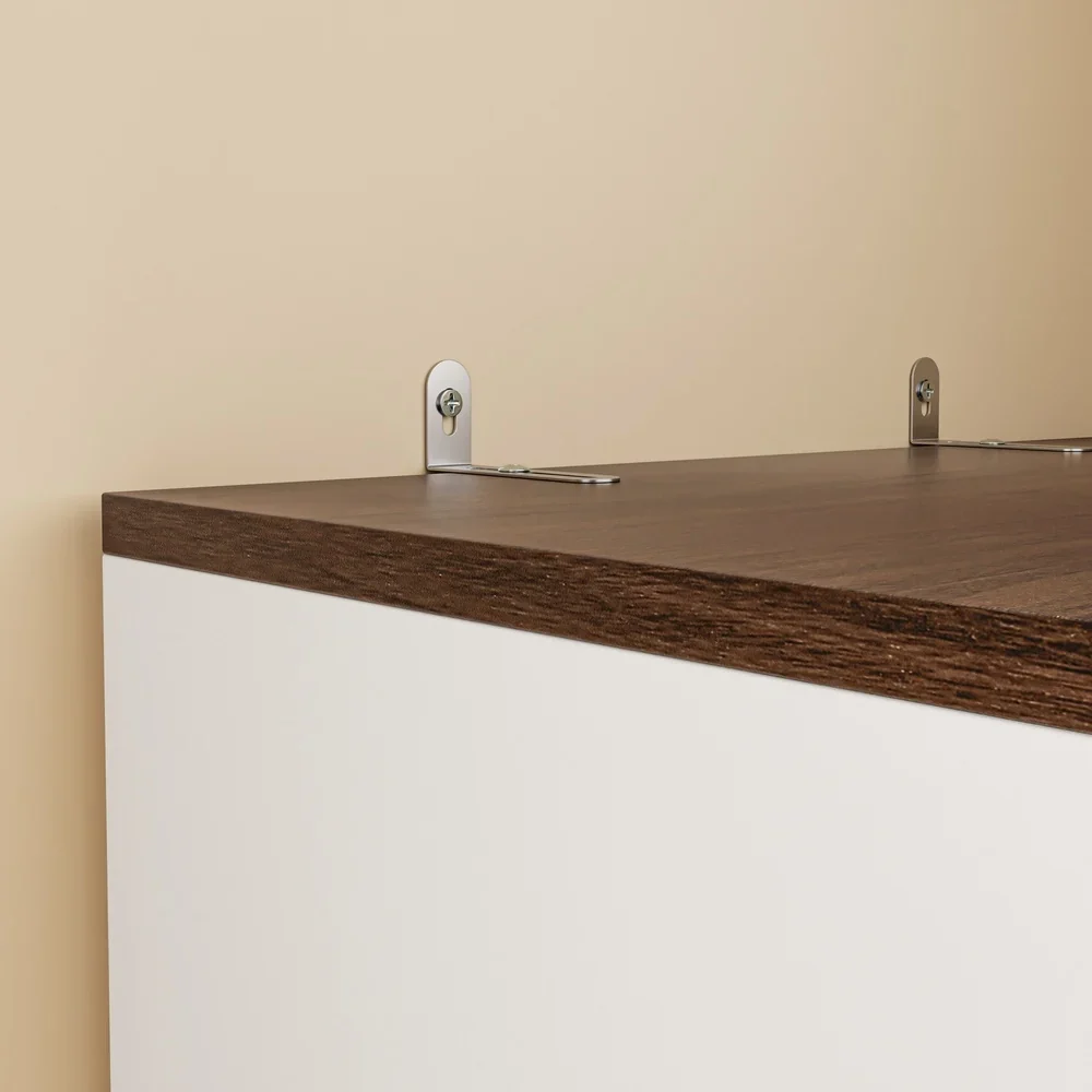 SoBuy KSB04-W Kleiderschrank schmal 70 cm weiß mit 2 Türen und 3 Schubladen