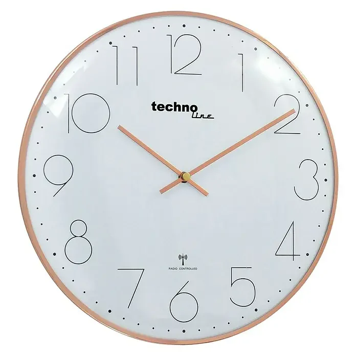 Technoline WT 8240 Funkwanduhr Roségold Ø 40 cm Metall