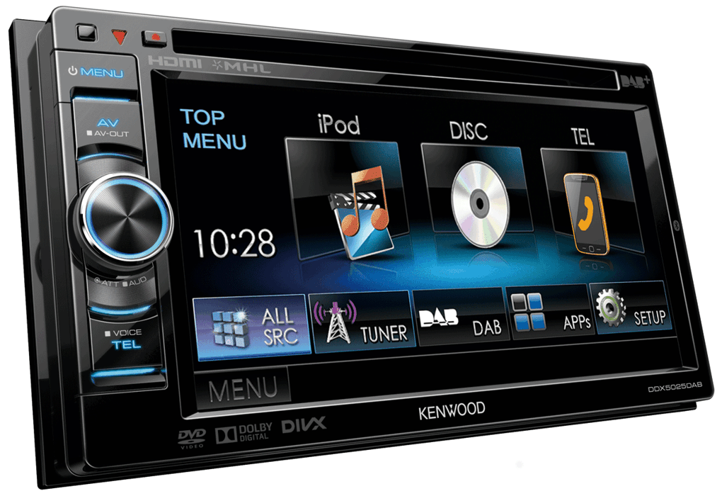 Kenwood DDX5025DAB 2-DIN Autoradio mit 6,1-Zoll-Touchscreen und DAB+