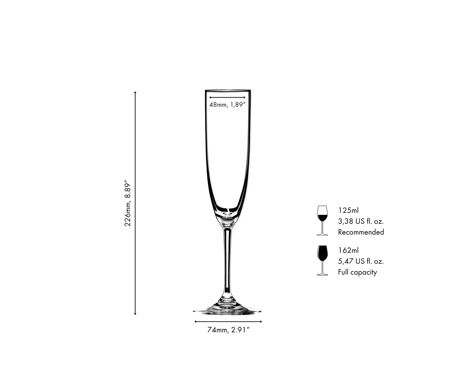 Riedel Vinum Champagnerflöte 2er Set Kristallglas