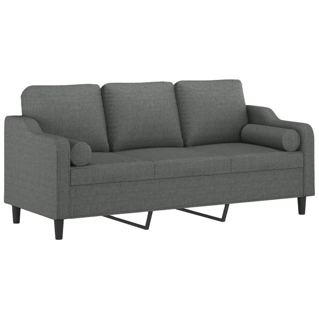 vidaXL 3-Sitzer-Sofa 180 cm Stoff mit Rückenkissen