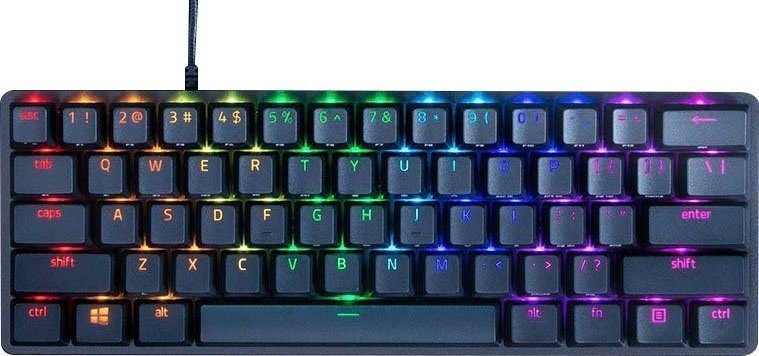 Razer Huntsman Mini Kompakte Gaming-Tastatur Clicky Optical Switch Rot QWERTZ