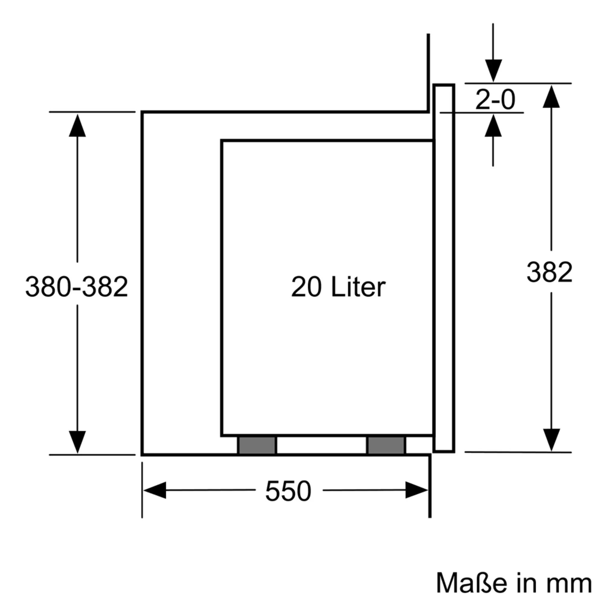 Bosch Serie 6 BFL524MB0 Einbau-Mikrowelle 20 l 800 W Schwarz