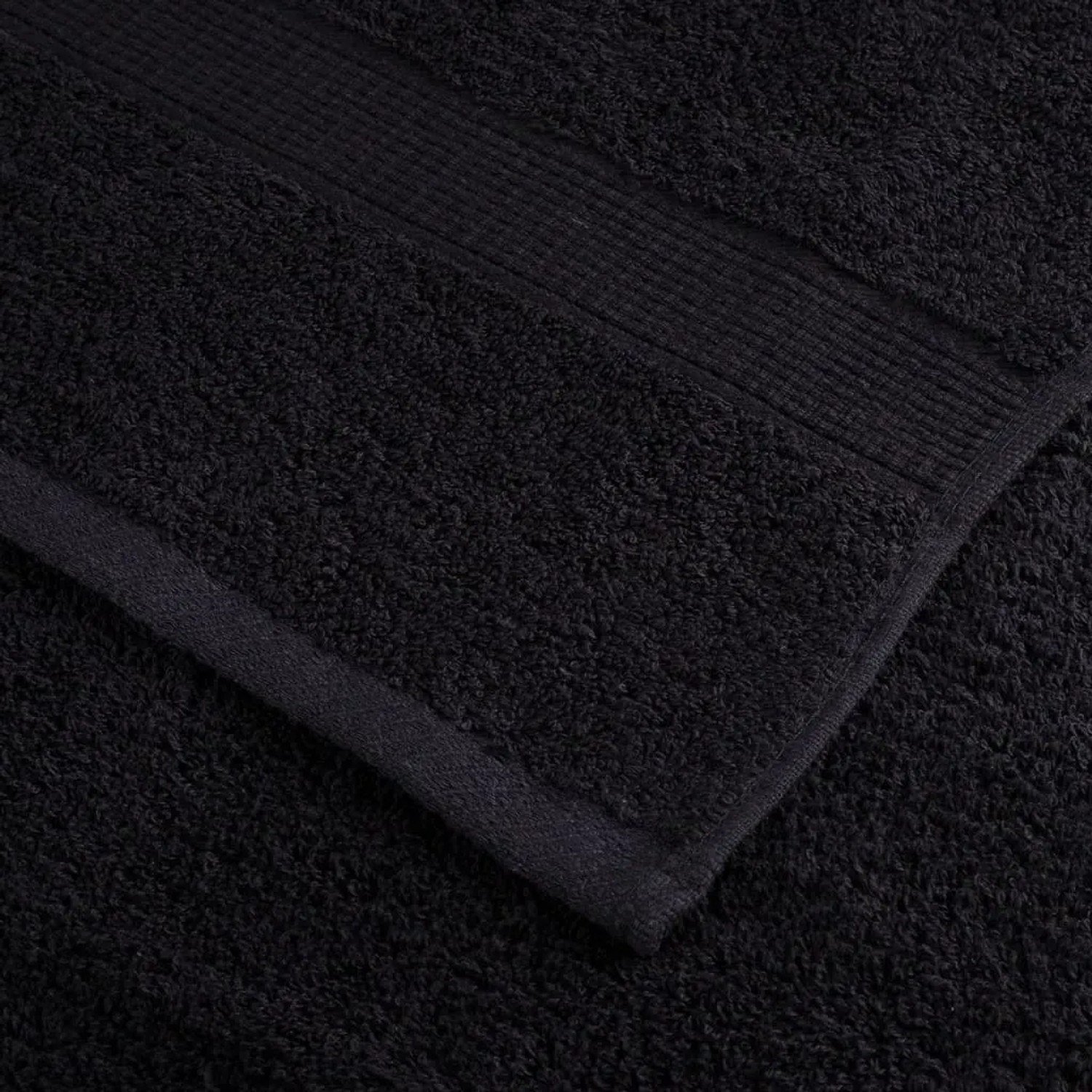 vidaXL Premium-Gästetücher Solund 10er-Set Schwarz 30 x 50 cm 600 g/m²