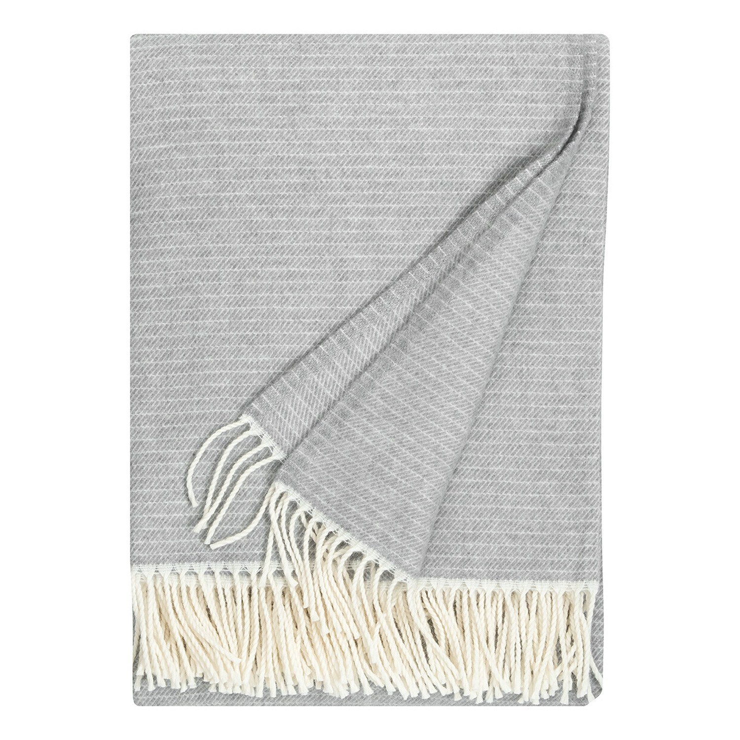 Lapuan Kankurit Lepo Wolldecke 135 × 180 cm Weiß-Grau