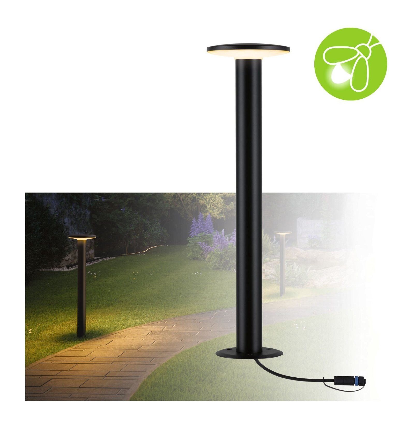 Paulmann Plug & Shine LED Pollerleuchte Plate 94723 24 V IP44 dimmbar