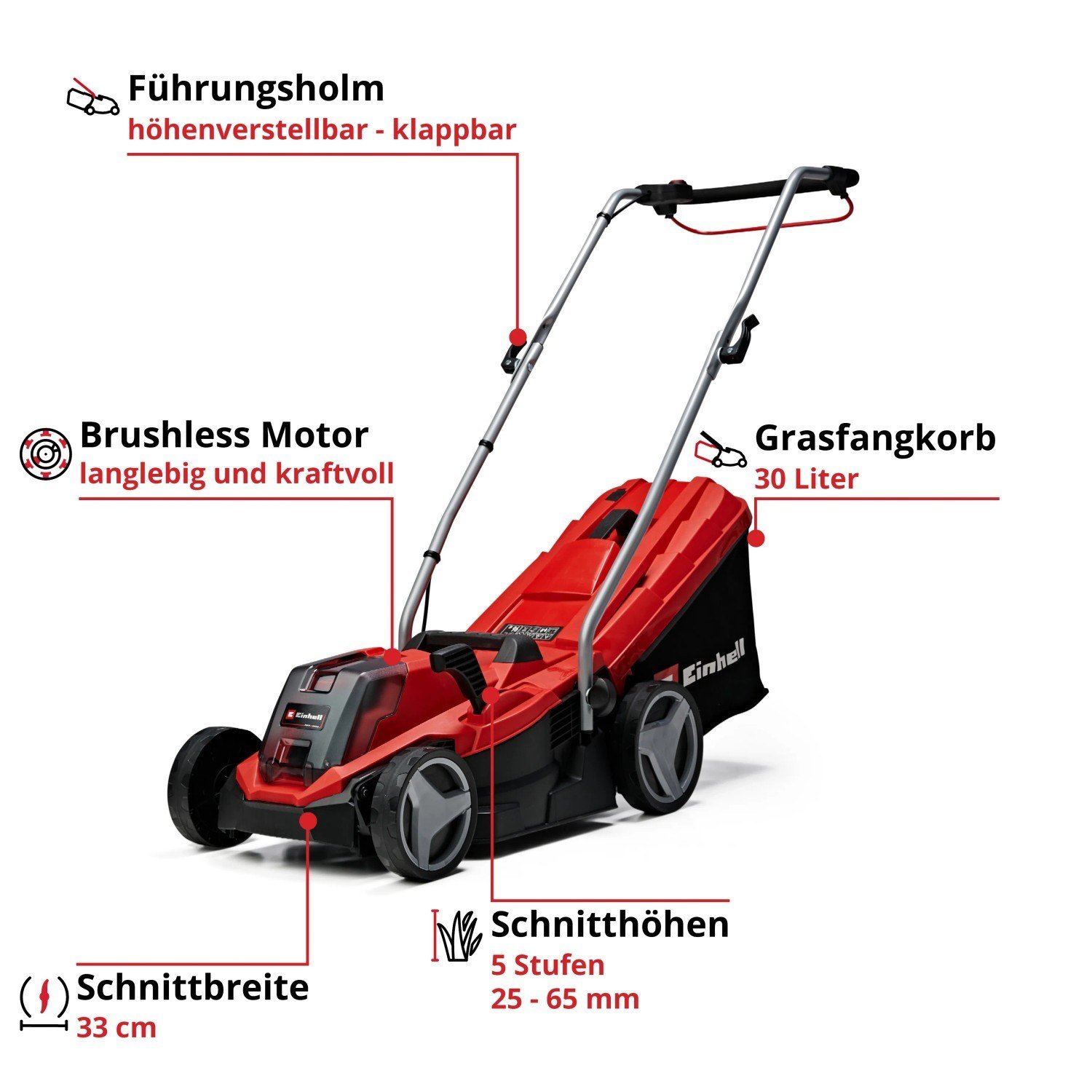 Einhell GE-CM 18/33 Li-Solo Akku-Rasenmäher 33 cm (ohne Akku)