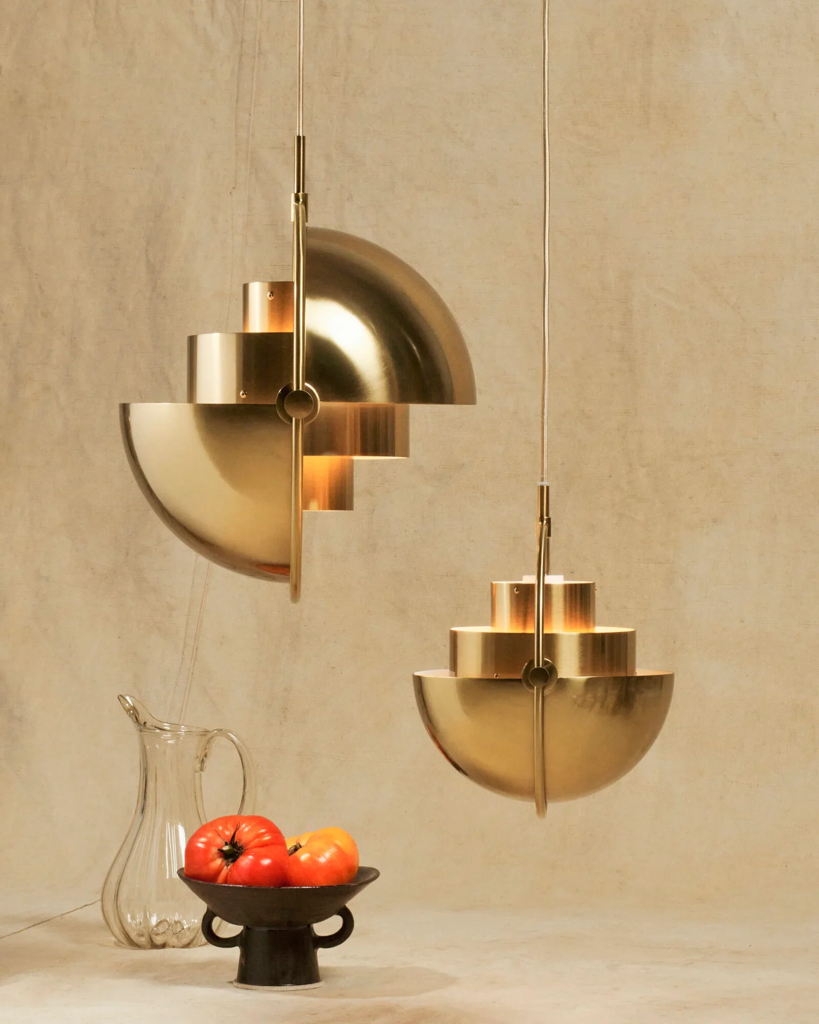 GUBI Multi-Lite Pendelleuchte Messing Ø 36 cm