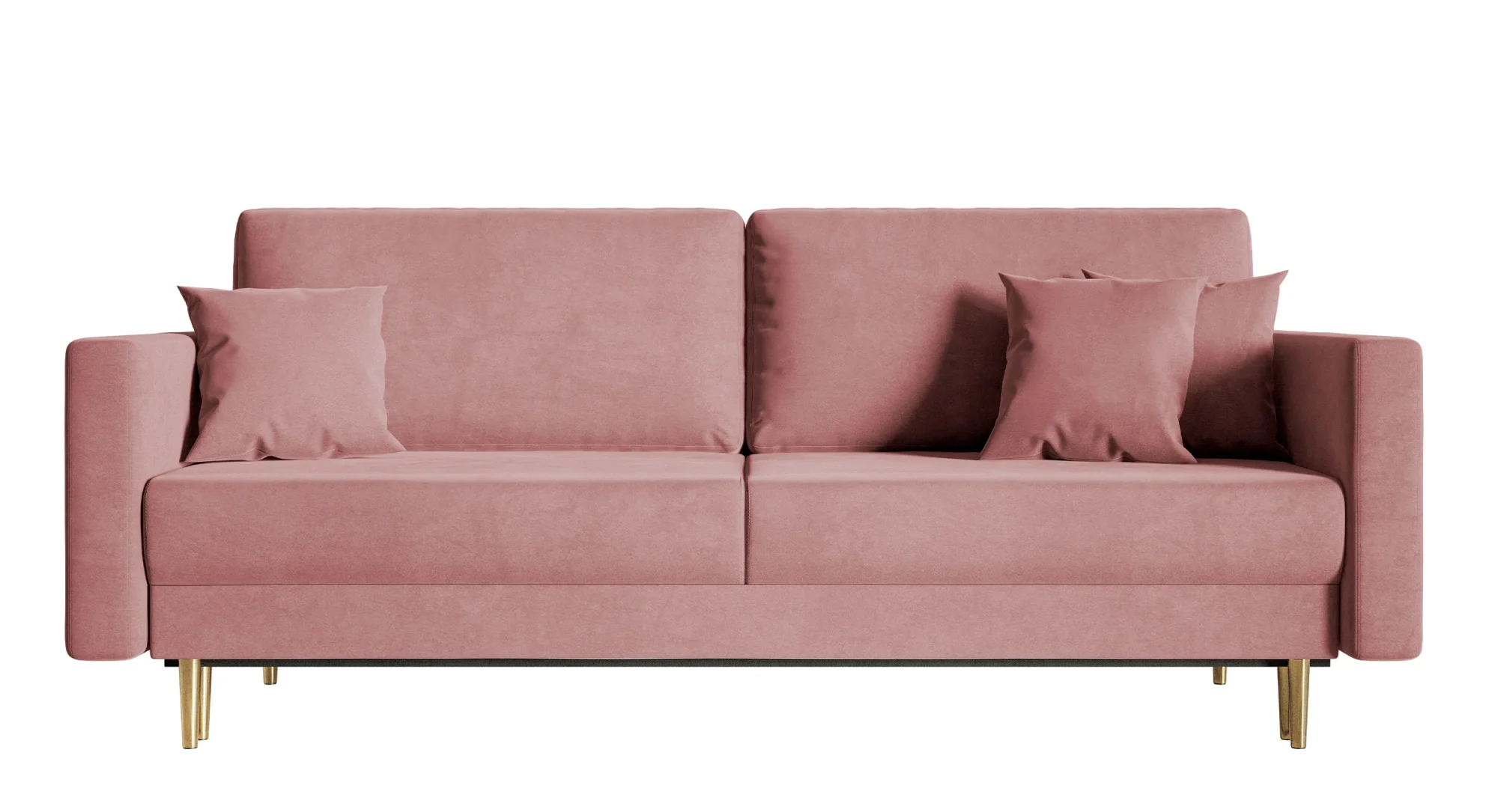 Selsey Valico 3-Sitzer Schlafsofa rosa Samt wasserabweisend