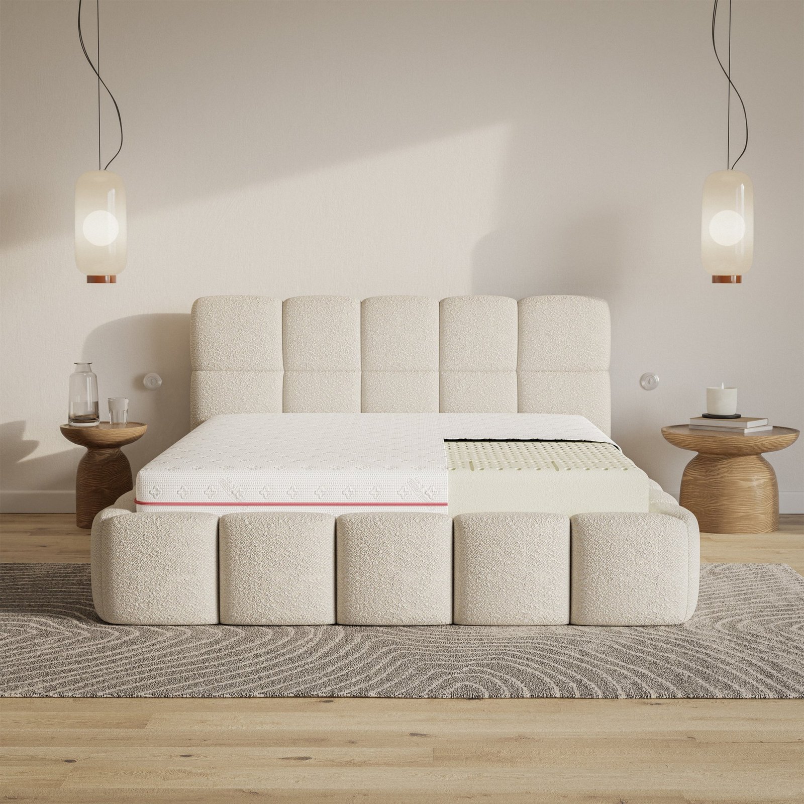 Selsey Somcoco Taschenfederkernmatratze 90 x 200 cm mit Kokos und PUR-Schaum, beidseitig verwendbar